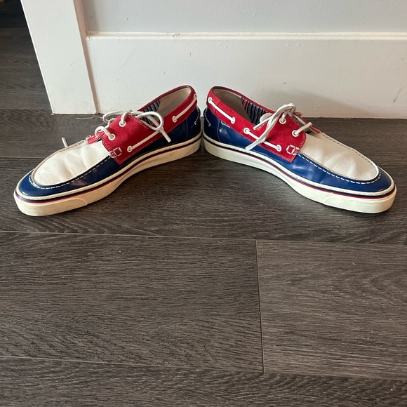 Gucci Red and White Casual Moccasins